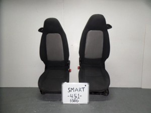 Smart Fortwo 1000 (451) 2007-2014 κάθισμα εμπρός δεξί γκρί-μαύρο